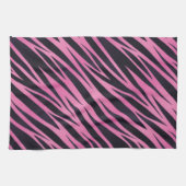 Roze Zebra Stripe achtergrond Theedoek (Horizontaal)
