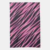 Roze Zebra Stripe achtergrond Theedoek (Verticaal)