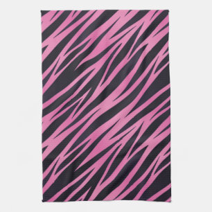 Roze Zebra Stripe achtergrond Theedoek