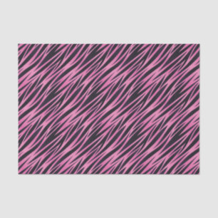 Roze Zebra Stripe achtergrond Tissuepapier
