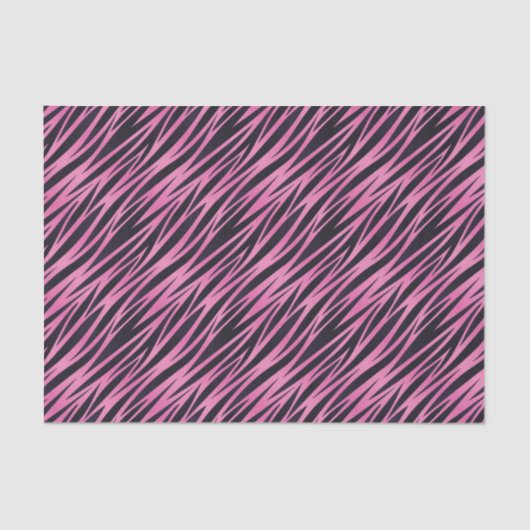 Roze Zebra Stripe achtergrond Tissuepapier (Voorkant)