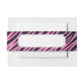 Roze Zebra Stripe achtergrond Uitnodigingen Wikkel (Voorkant Voorbeeld)