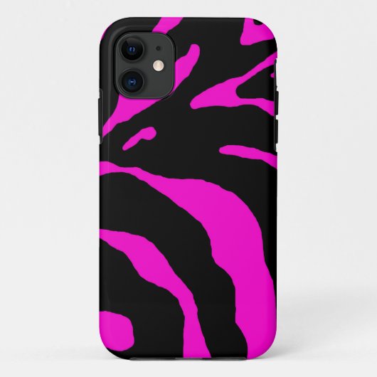 Roze Zebra Stripe Animal Print Case-Mate iPhone Case (Achterkant)