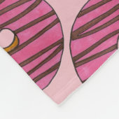 Roze Zebra Stripe Donut Doughnut Breakfast Food Fleece Deken (Hoek)