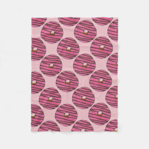 Roze Zebra Stripe Donut Doughnut Breakfast Food Fleece Deken