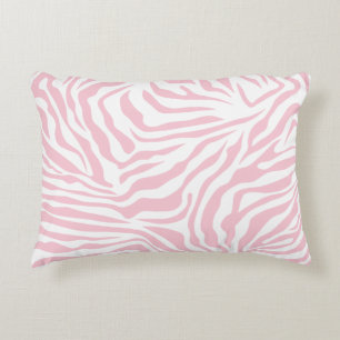Roze Zebra Stripes Wild Dierlijk printpatroon Accent Kussen