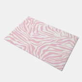 Roze Zebra Stripes Wild Dierlijk printpatroon Deurmat (Schuin)
