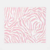 Roze Zebra Stripes Wild Dierlijk printpatroon Fleece Deken (Voorkant (Horizontaal))