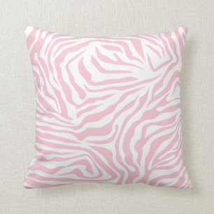 Roze Zebra Stripes Wild Dierlijk printpatroon Kussen