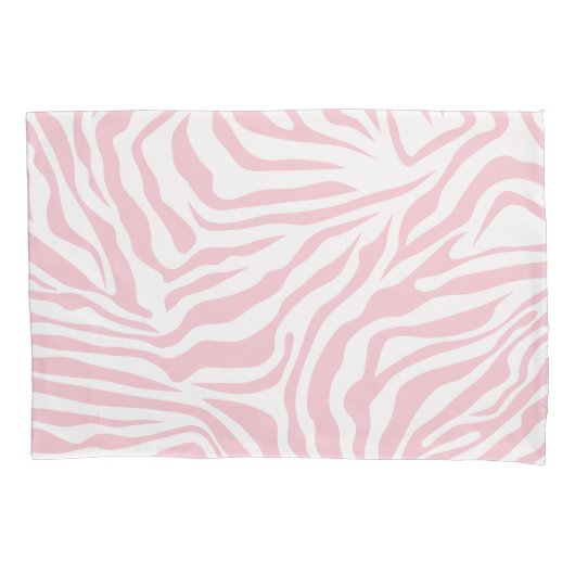 Roze Zebra Stripes Wild Dierlijk printpatroon Kussensloop (Voorkant)
