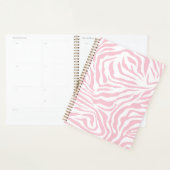 Roze Zebra Stripes Wild Dierlijk printpatroon Planner (Display)