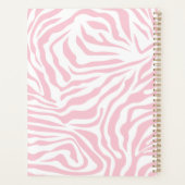 Roze Zebra Stripes Wild Dierlijk printpatroon Planner (Achterkant)