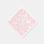 Roze Zebra Stripes Wild Dierlijk printpatroon Servet (Hoek)