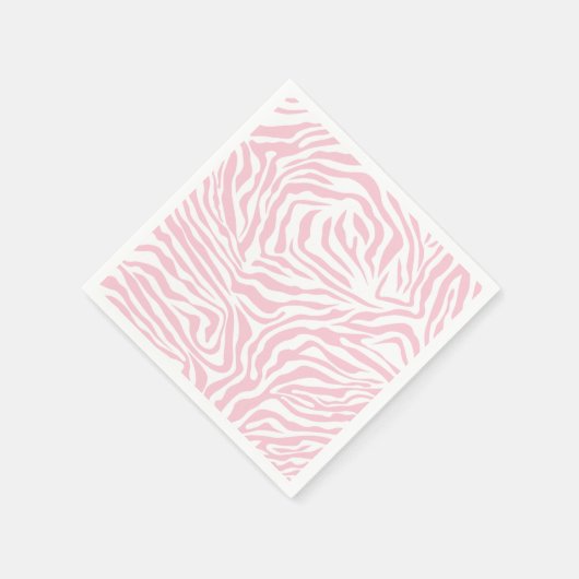 Roze Zebra Stripes Wild Dierlijk printpatroon Servet (Hoek)