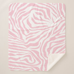 Roze Zebra Stripes Wild Dierlijk printpatroon Sherpa Deken
