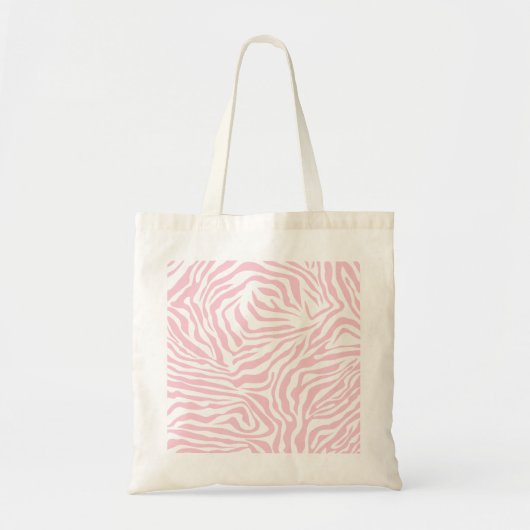 Roze Zebra Stripes Wild Dierlijk printpatroon Tote Bag (Voorkant)