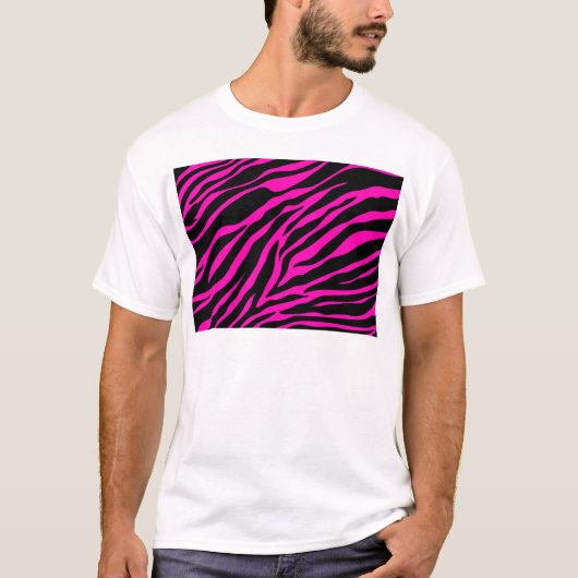 roze zebra t-shirt (Voorkant)