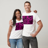 roze zebra t-shirt (Unisex)