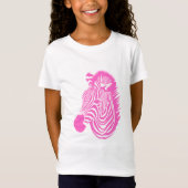 Roze Zebra T-shirt (Voorkant)