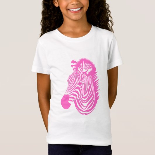 Roze Zebra T-shirt (Voorkant)