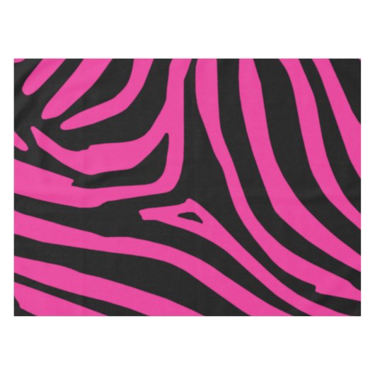 Roze Zebra Tafelkleed (Voorkant (Horizontaal))