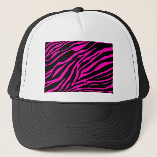 roze zebra trucker pet (Voorkant)