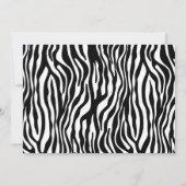 Roze Zebra Uitnodiging (Achterkant)