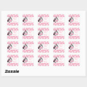 Roze Zebra Valentijnsdag Harten voor Stickers (Vel)
