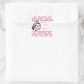 Roze Zebra Valentijnsdag Harten voor Stickers (Tas)