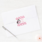 Roze Zebra Valentijnsdag Harten voor Stickers (Envelop)