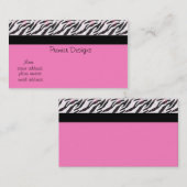 roze zebra visitekaartje (Voorkant / Achterkant)