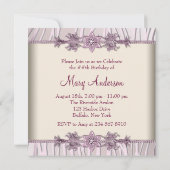 Roze Zebra vrouwen verjaardagsfeestje Kaart (Achterkant)