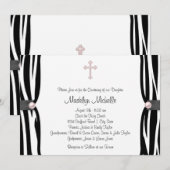 Roze Zebrapartij Kaart (Voorkant / Achterkant)