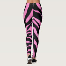 Roze zebrapatroon leggings – Krachtige dierenprint