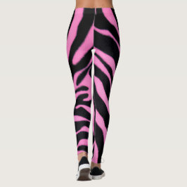 Roze zebrapatroon leggings – Krachtige dierenprint