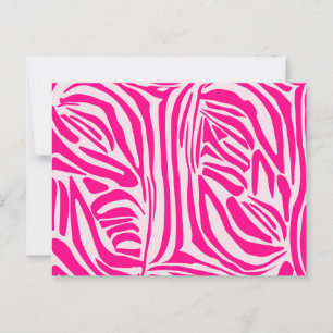 Roze zebraprint advieskaart