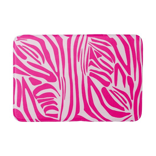 Roze zebraprint badmat (Voorkant)