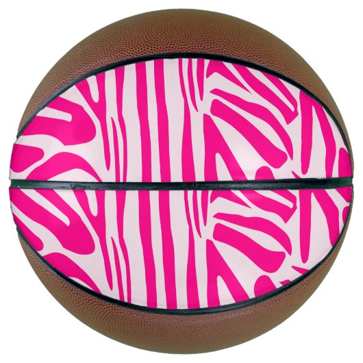 Roze zebraprint basketbal (Voorkant)