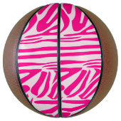 Roze zebraprint basketbal (Verticaal)