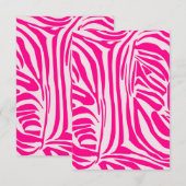 Roze zebraprint bedankkaart (Voorkant / Achterkant)