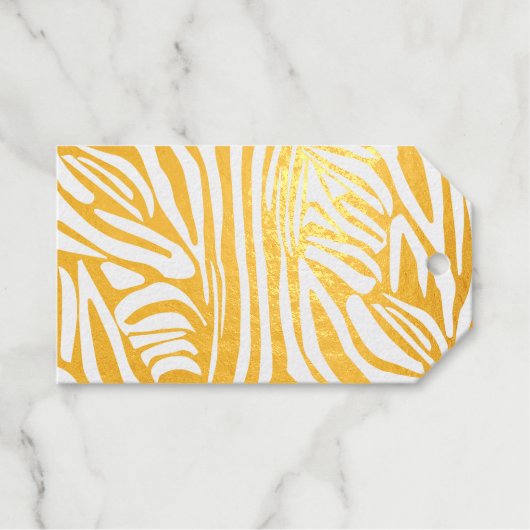 Roze zebraprint cadeaulabels (Voorkant (horizontaal))
