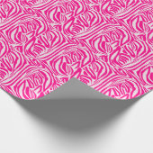 Roze zebraprint cadeaupapier (Hoek)