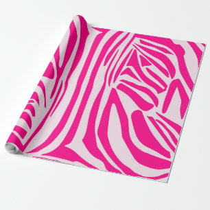 Roze zebraprint cadeaupapier