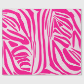Roze zebraprint cadeaupapier (Vlak)