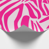 Roze zebraprint cadeaupapier (Hoek)