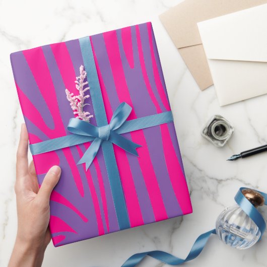 Roze zebraprint cadeaupapier (Geschenken)