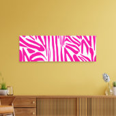 Roze zebraprint canvas afdruk (Insitu (Woonkamer))