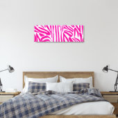 Roze zebraprint canvas afdruk (Insitu (Slaapkamer))