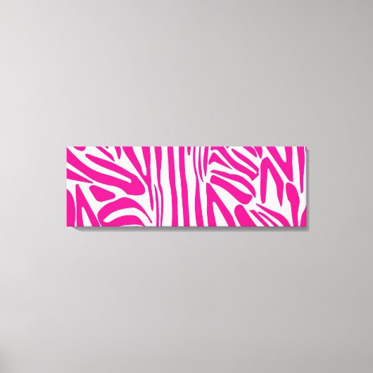 Roze zebraprint canvas afdruk (Voorkant)