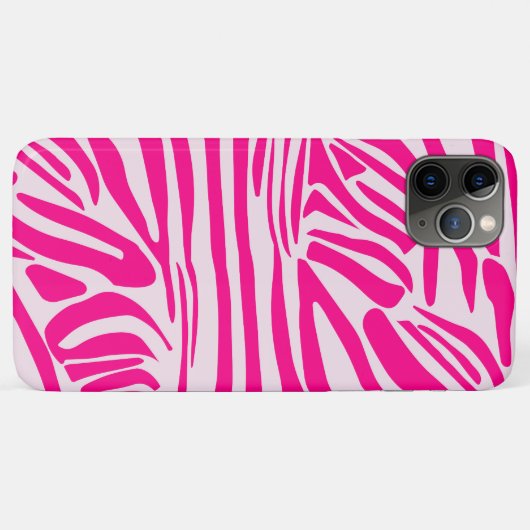 Roze zebraprint Case-Mate iPhone case (Achterkant (horizontaal))